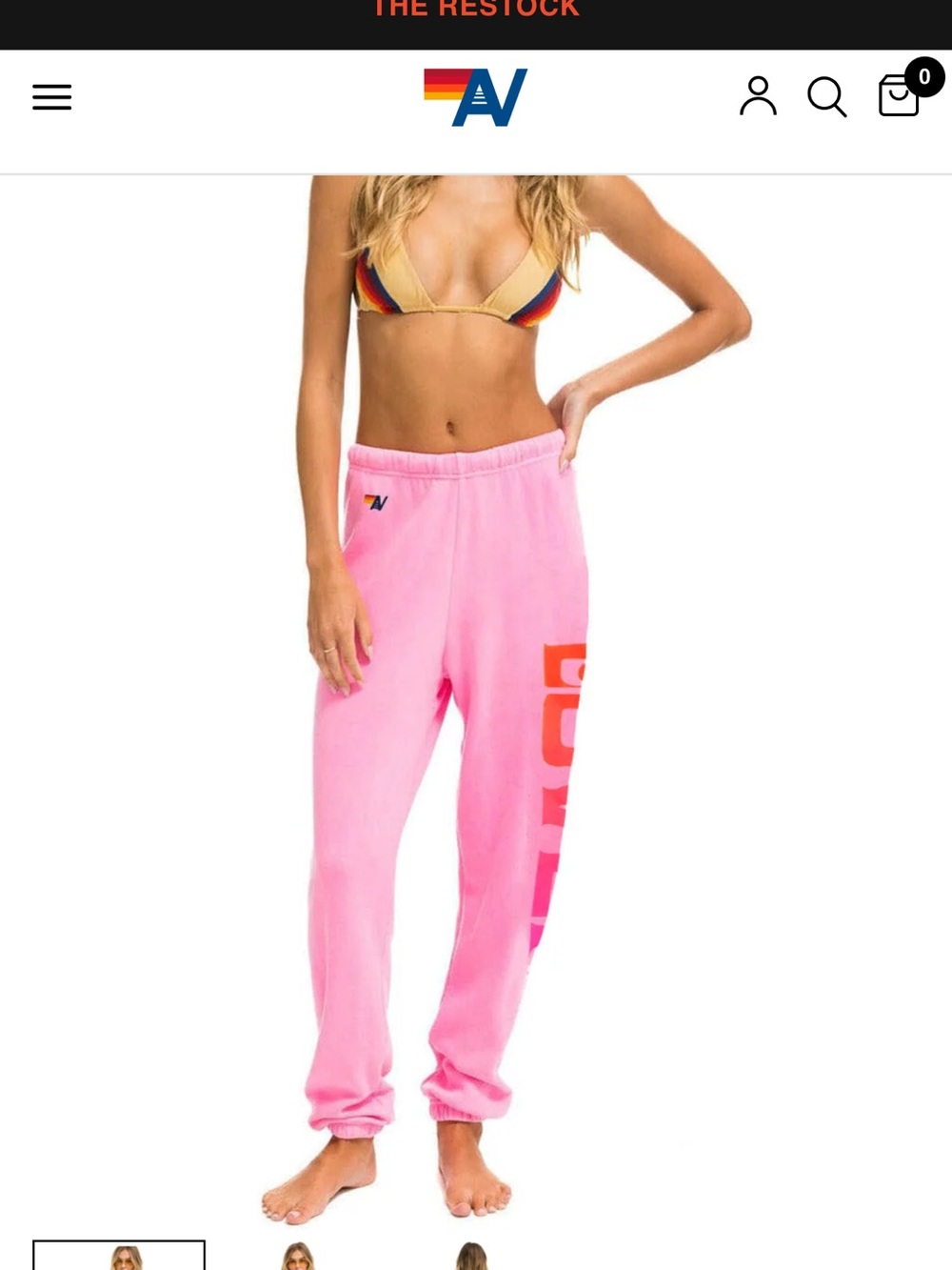 Aviator Nation Lover Women Sweatpants Neon Pink Size Small NWT